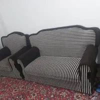 مبل ۷ نفره با جلو مبلی و میز عسلی