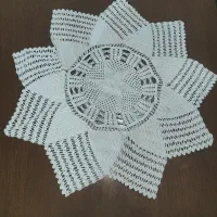 دو عدد رو میزی قدیمی قلاب باف نوستالژی|پرده، رانر، رومیزی|ایلام, |دیوار