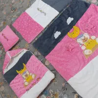 سرویس پتو کامل نوزاد ۴ تیکه درحدنو نو بالش شیر