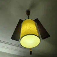 آباژور سقفی سه شاخه چوبی