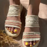 صندل دخترانه کنفی