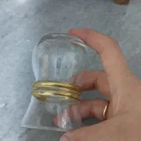 استکان پیرکس کمرباریک قهوه خانه ای