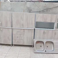 کابینت بدنه فلز درب چوب