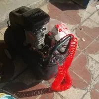 کمپرسور ۵۰ لیتری PM همراه باشیلنگ فنری و  پیستوله