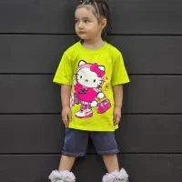 ست سوپر پنبه بچگانه شلوارک جین چاپ کارتونی|کفش و لباس بچه|اسلام‌شهر, شهرک قائمیه|دیوار