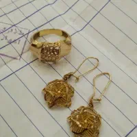 گوشواره و انگشتر تراش لوکس