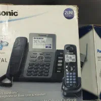 تلفن دوخط بیسیم و سیم دار پاناسونیک