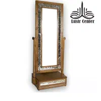 اینه قدی چوبی مورب کاری|آینه|بندر انزلی, مسکن مهر|دیوار