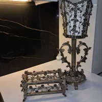 جا دستمالی و سطل برنز