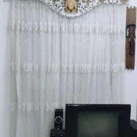 پرده ب  همراه و میله پرده.کتیبه هم خواستین میفروشم|پرده، رانر، رومیزی|رشت, دیانتی|دیوار