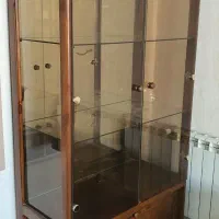 ویترین بوفه چوبی شیشه ای