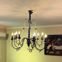 لوستر ۱۲ شاخه با طراحی خاص و کلاسیک
