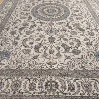 فرش دستباف نایینی ۲۴ متری و جفت ۱۲ متری