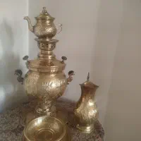 اسباب سماور برنجی ۴لیتری و ذغالی|سماور، چای‌ساز، قهوه‌ساز|شاهین‌شهر, خانه کارگر|دیوار