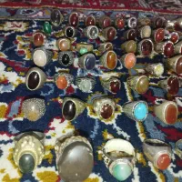 کلکسیون انگشتر رکاب نقره نگین سنگ قیمتی|جواهرات|تهران, شهران شمالی|دیوار