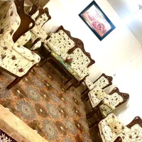مبل نه نفره عالی  سلطنتی در حد نو چوب راش