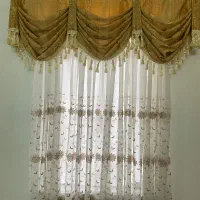 ۳ عدد پرده حریر به همراه والان