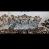 مبل استیل ۹نفره باچوب گردو