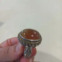 انگشتر نقره با سنگ عقیق پرتقالی|جواهرات|سهند, |دیوار