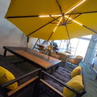 وسایل باغ چتر اتشدان۵شله رستوران سایبان خاطره ساز