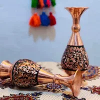 گلدان مسی سایز۲۵ دو عدد|صنایع دستی و سایر لوازم تزئینی|گرگان, |دیوار