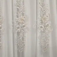 پرده گل برجسته