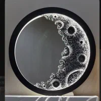 تابلو ماه پتینه ساعت و ایینه