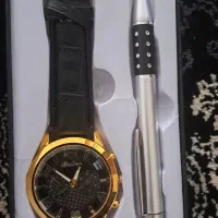 ساعت مچی چرم با خودکار کادوئی عمده