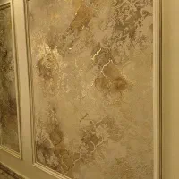 نقاشی پتینه ورق طلادرجه یک|خدمات پیشه و مهارت|کرمانشاه, |دیوار