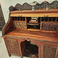 میز دراور (سکرتری) انتیک عتیقه قاجاری چوب فوفل