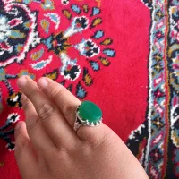 انگشتر عقیق سبز|جواهرات|خرم‌آباد, |دیوار