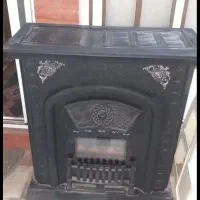 معاوضه بخاری بزرگ مشکی شیک در حد نو