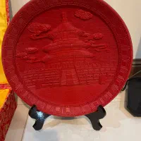 بشقاب دکوری چوبی