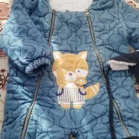 کاپشن و کلاه بچگانه سایز2 کاملا سالم