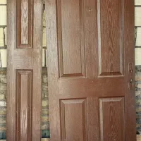 درب چوبی ورودی حال بدون چهار چوب