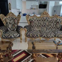 مبل سلطنتی9نفره بانهارخوری8نفره|مبلمان خانگی و میز عسلی|مشکیندشت, |دیوار