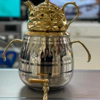 کتری قوری استیل کف چدن استیل طلایی چک اقساط ۳ماهه|قوری، کتری، قهوهساز دستی|مشهد, الهیه|دیوار