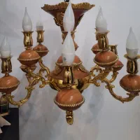 لوستر و دیوارکوب کلاسیک برنج و روکش آب‌طلا