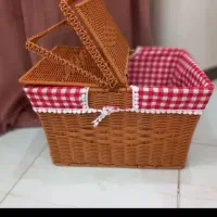 سبد حصیری پلاستیکی