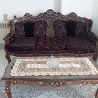 مبل استیل با چوب گردو