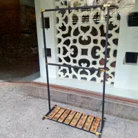 رگال آویز ۲ طبقه بند پوشاک نو