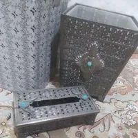 سطل و جا دستمال کاغذی پیوتر|صنایع دستی و سایر لوازم تزئینی|قم, آذر (نکویی)|دیوار