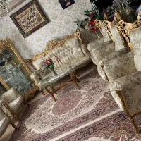 مبل سلطنتی ۹نفره با ۴ مبل ناهارخوری و یک بوفه|مبلمان خانگی و میز عسلی|سهند, |دیوار