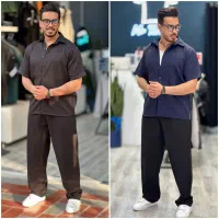 پیراهن باکسی آستین کوتاه بیسیک ارسال رایگان