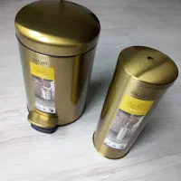 ست سطل و فرچه استیل، طلایی، اسمارت