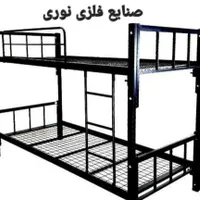 تخت فلزی دوطبقه خوابگاهی(صنایع فلزی نوری) فنسدار|تخت و سرویس خواب|مشهد, بهمن|دیوار