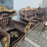 مبل استیل به همراه گنجه و میزنهارخوری