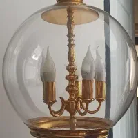لوستر ۵شاخه آبکاری طلا
