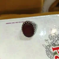 انگشتر عقیق عنابی