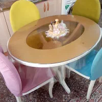 میز و صندلی ناهار خوری۴نفره با شیشه در حد نوو|میز و صندلی غذاخوری|تهران, جیحون|دیوار